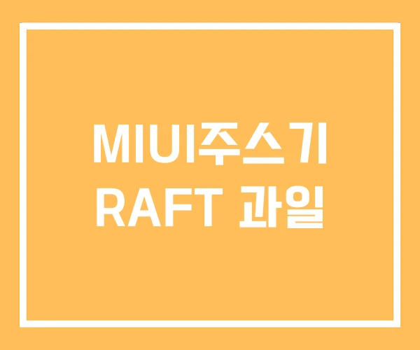 MIUI주스기 RAFT 과일