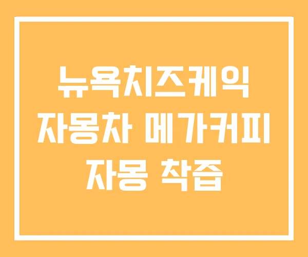 뉴욕치즈케익 자몽차 메가커피 자몽 착즙