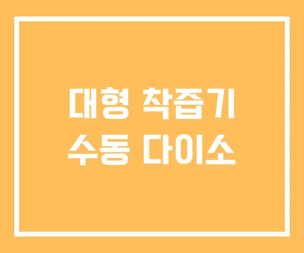 대형 착즙기 수동 다이소
