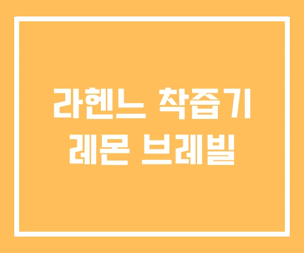 라헨느 착즙기 레몬 브레빌 라헨느 착즙기 레몬 브레빌