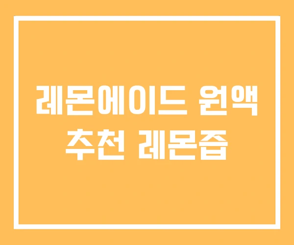 레몬에이드 원액 추천 레몬즙 레몬에이드 원액 추천 레몬즙