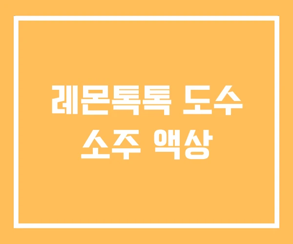 레몬톡톡 도수 소주 액상