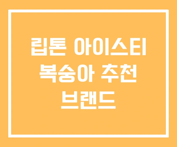 립톤 아이스티 복숭아 추천 브랜드