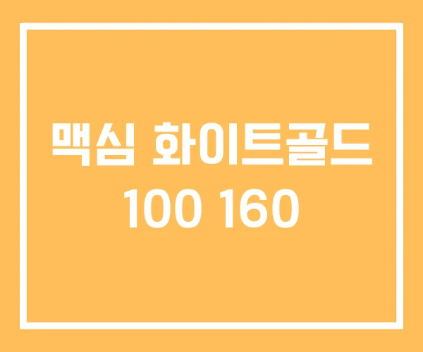 맥심 화이트골드 100 160