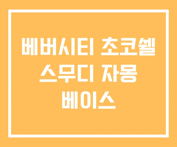 베버시티 초코쉘 스무디 자몽 베이스