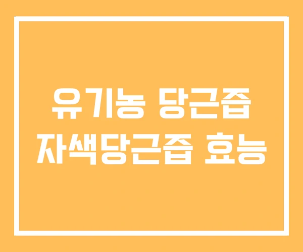 유기농 당근즙 자색당근즙 효능