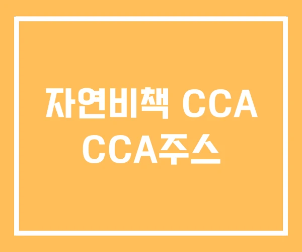 자연비책 CCA CCA주스