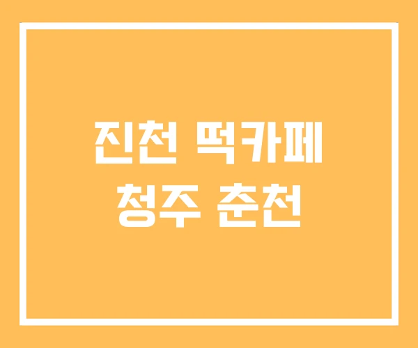 진천 떡카페 청주 춘천 진천 떡카페 청주 춘천