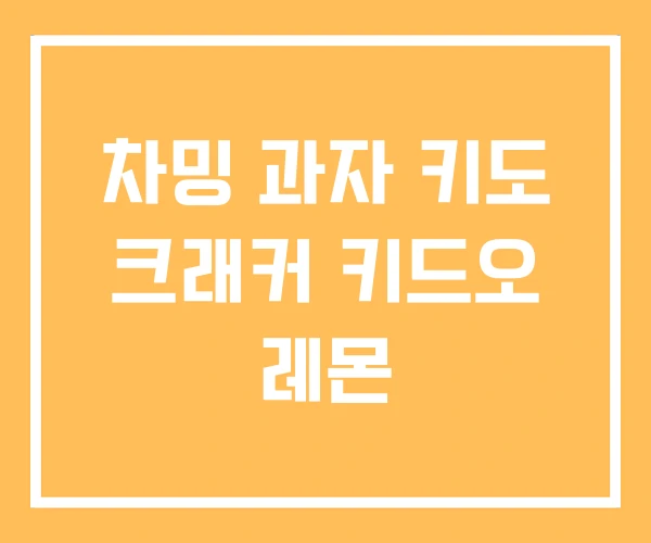 차밍 과자 키도 크래커 키드오 레몬