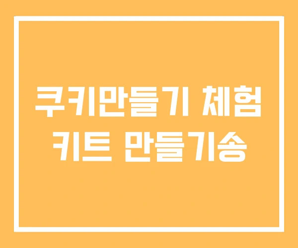 쿠키만들기 체험 키트 만들기송 쿠키만들기 체험 키트 만들기송