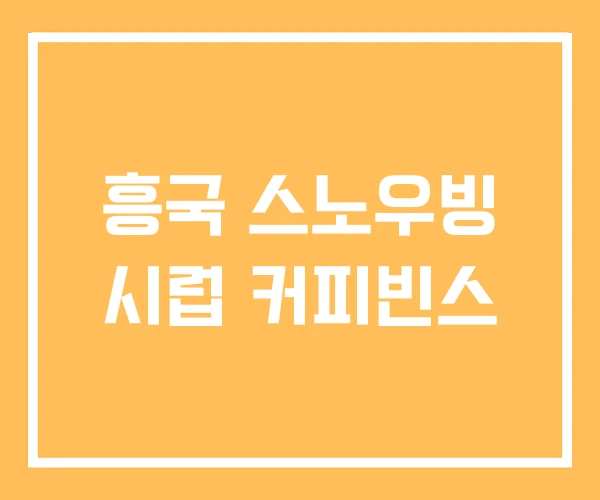 흥국 스노우빙 시럽 커피빈스